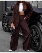 Ensemble Veste blazer et Pantalon Large.