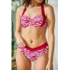 Ensemble de maillot de bain deux pièces à motifs zèbre avec coques et armature avec culotte assortie