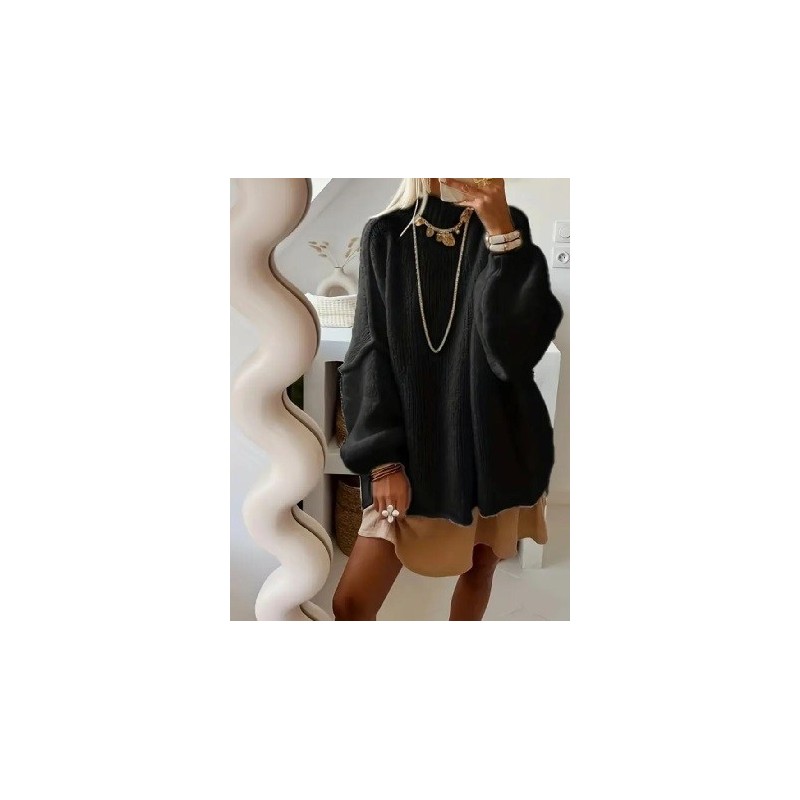 Pull élégant à col montant