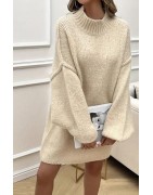 Pull élégant à col montant