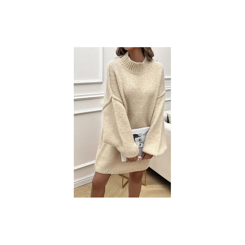 Pull élégant à col montant