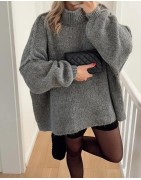 Pull élégant à col montant