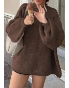 Pull élégant à col montant