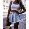 Short en jean léger pour femme, parfait pour l'été