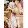 Robe courte d'été imprimée en viscose