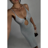 Robe longue lurex en viscose