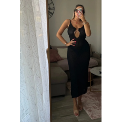Robe longue lurex en viscose