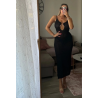Robe longue lurex en viscose