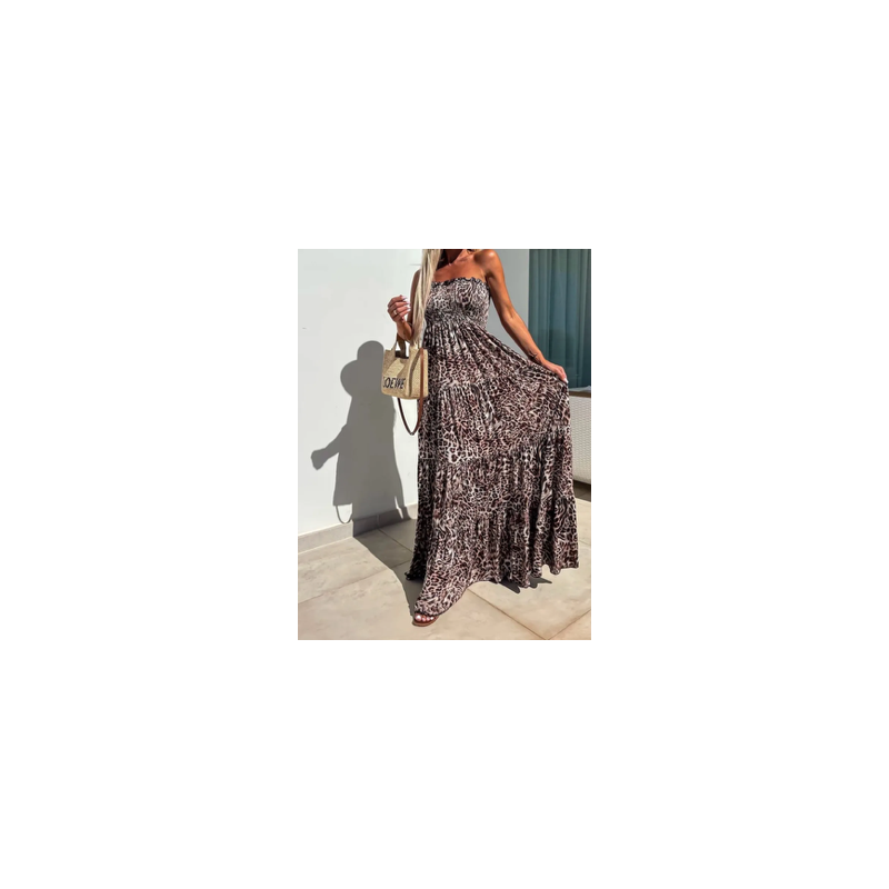 Robe longue en gaze