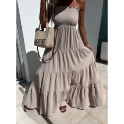 Robe longue en gaze de coton,