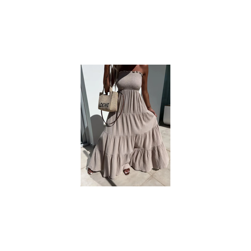 Robe longue en gaze de coton,