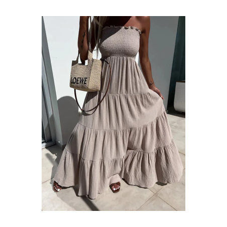 Robe longue en gaze de coton,