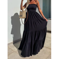 Robe longue en gaze de coton,