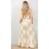 Ensemble bohème crochet  – Élégance  Adoptez un look frais et raffiné avec cet ensemble deux pièces composé d’un top crochet