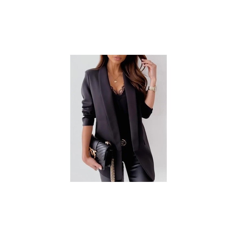 Veste blazer uni en manche longue.