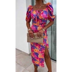 Robe longue imprimée