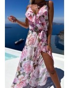 Robe longue imprimée fluide