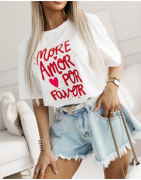 T-shirt large imprimée