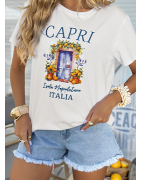 Tshirt large imprimée