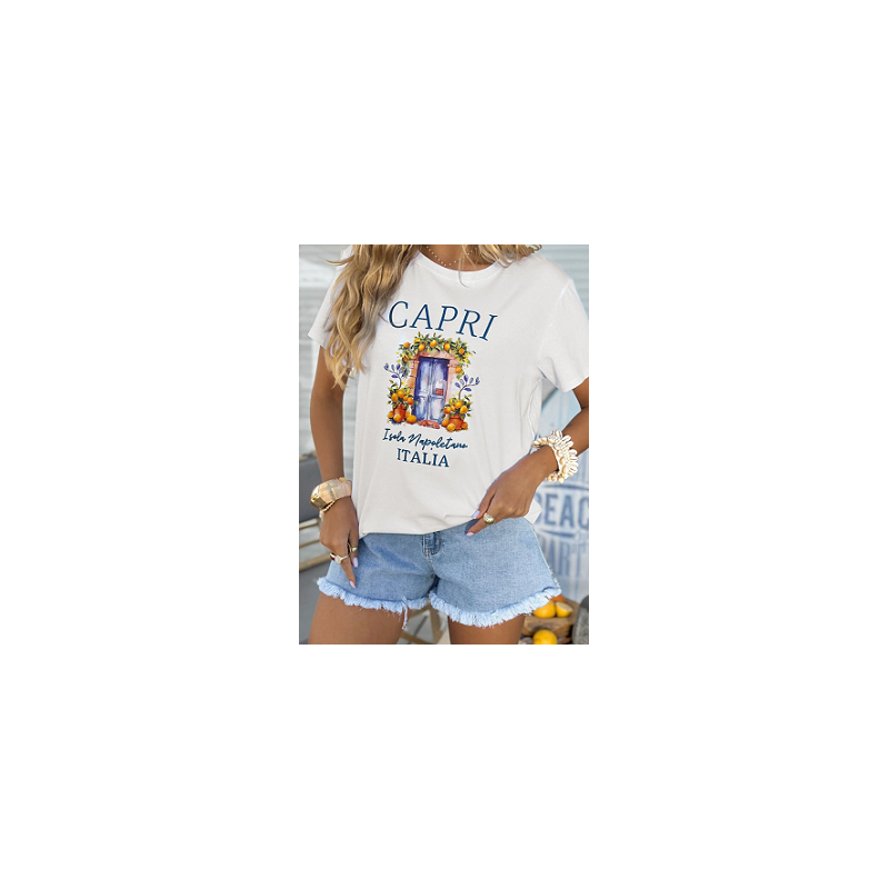 Tshirt large imprimée