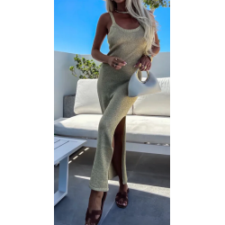 Robe longue lurex en viscose