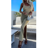 Robe longue lurex en viscose