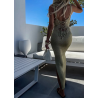 Robe longue lurex en viscose