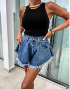 Short en jean léger