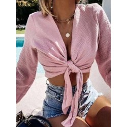 Top Blouse en gaze de coton. Le haut est en taille unique.