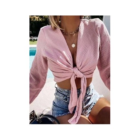 Top Blouse en gaze de coton. Le haut est en taille unique.