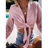 Top Blouse en gaze de coton. Le haut est en taille unique.
