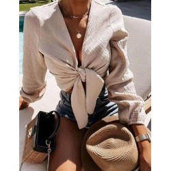 Top Blouse en gaze de coton. Le haut est en taille unique.