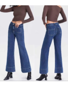 Jean large poches plaquée