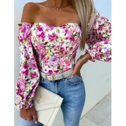 Top imprimée fleurie dans une matière très doux et confortable.