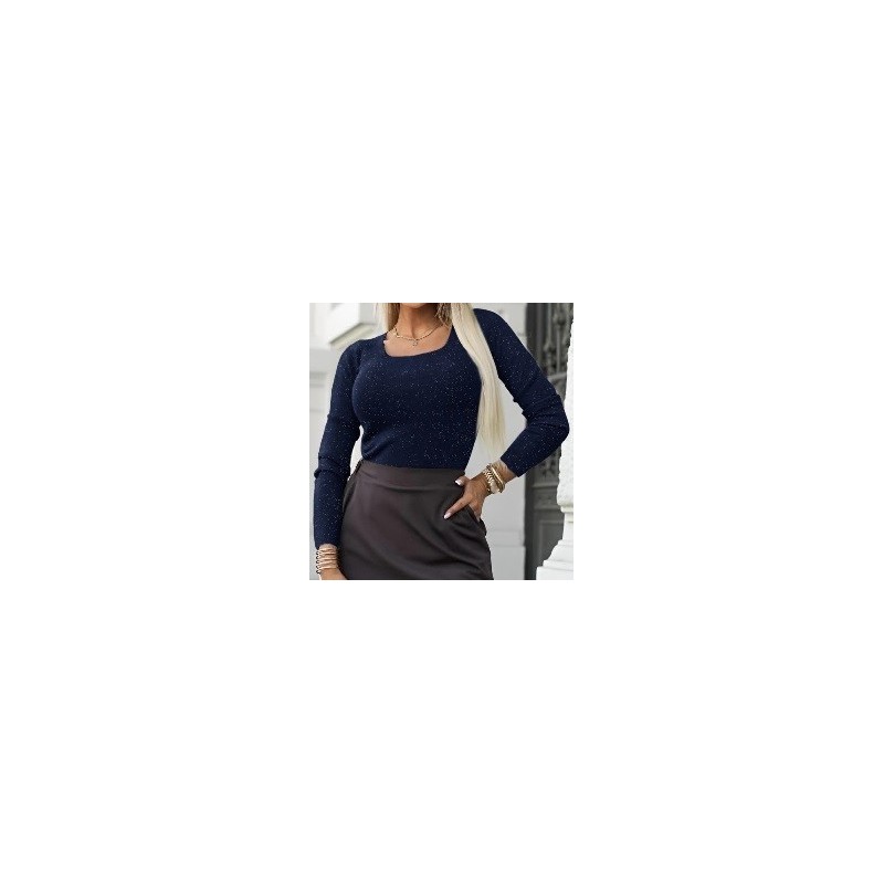 Pull matière brillante
