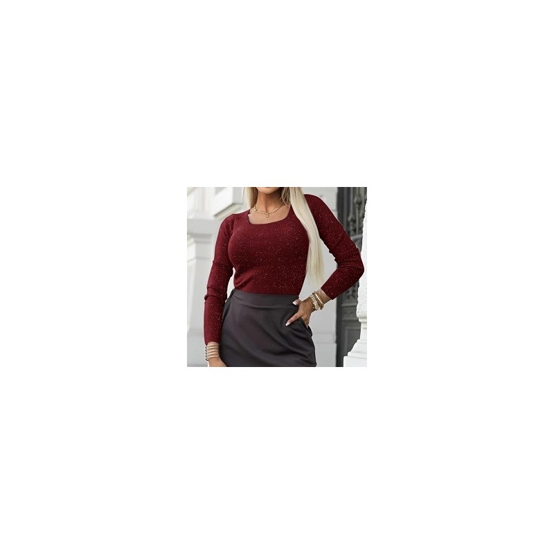 Pull matière brillante