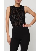 Bodies femme Col rond Velours