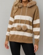 Pull femme à rayures