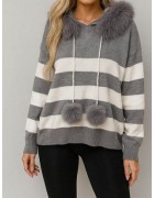 Pull femme à rayures