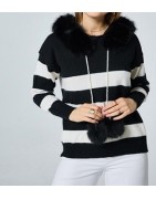 Pull femme à rayures