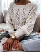 Pull torsadé femme