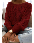 Pull torsadé femme