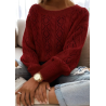 Pull torsadé femme