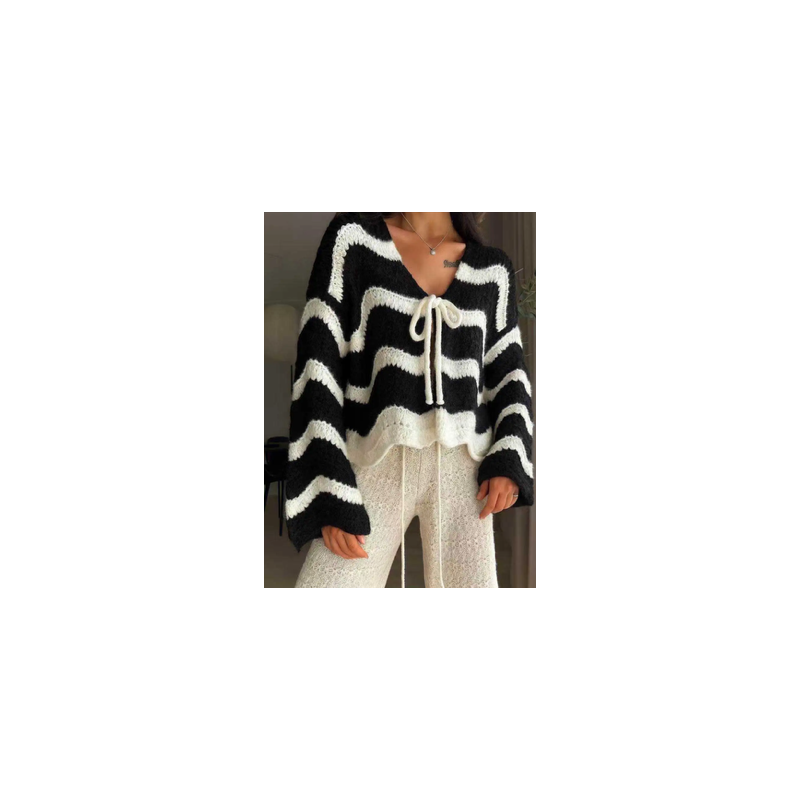 Pull en laine à lacets Pull en laine à lacets