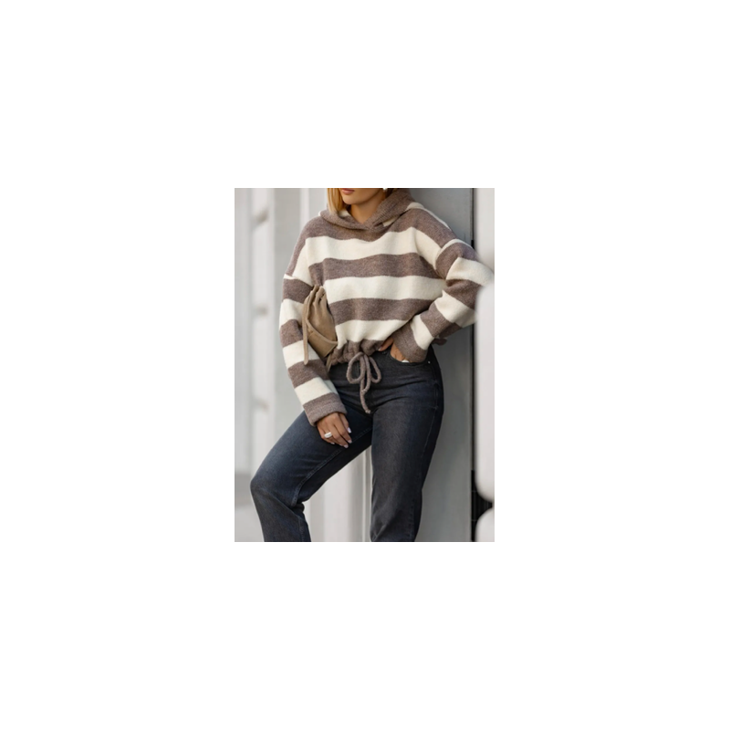 Pull alpaca avec capuche