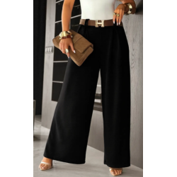 Pantalon large en viscose